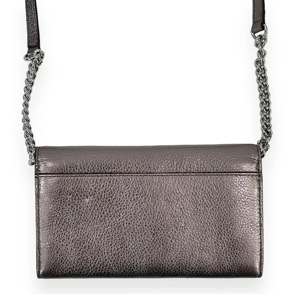 Michael Kors Metallic Gray Crossbody Bag - Picture 4 of 11
